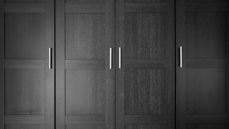 black closet doors