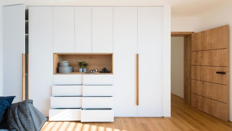 wooden closet doors