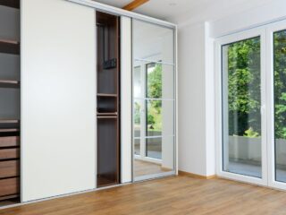 modular closet with doors