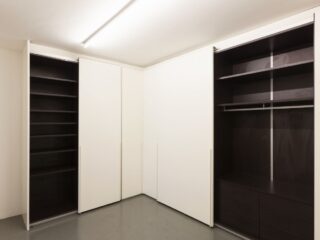 stand alone closet with doors
