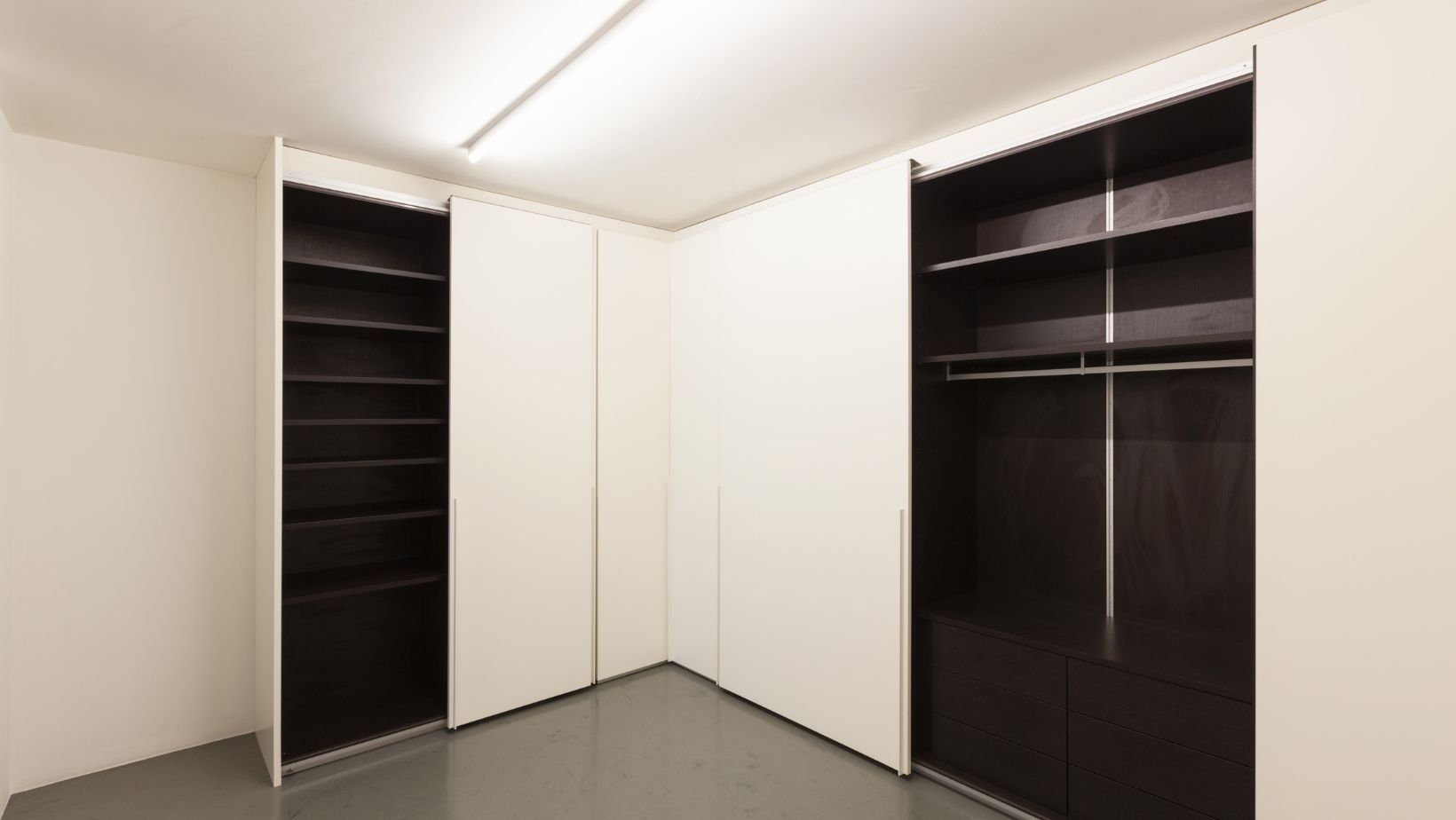 stand alone closet with doors