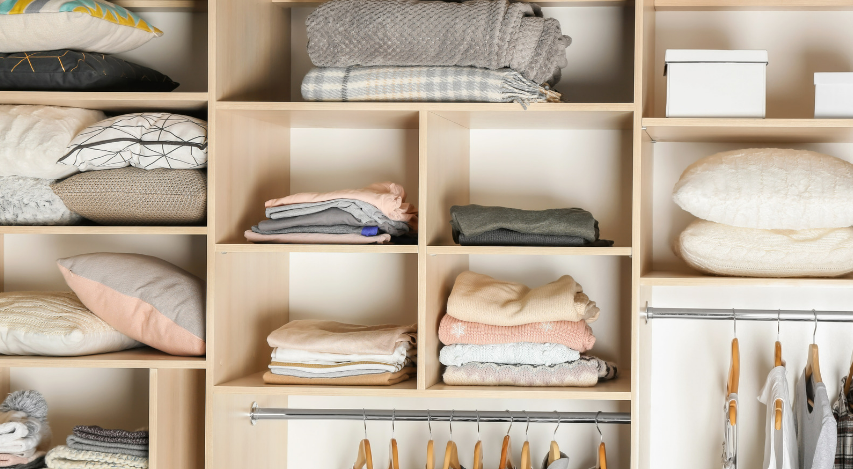 mudroom closet with doors