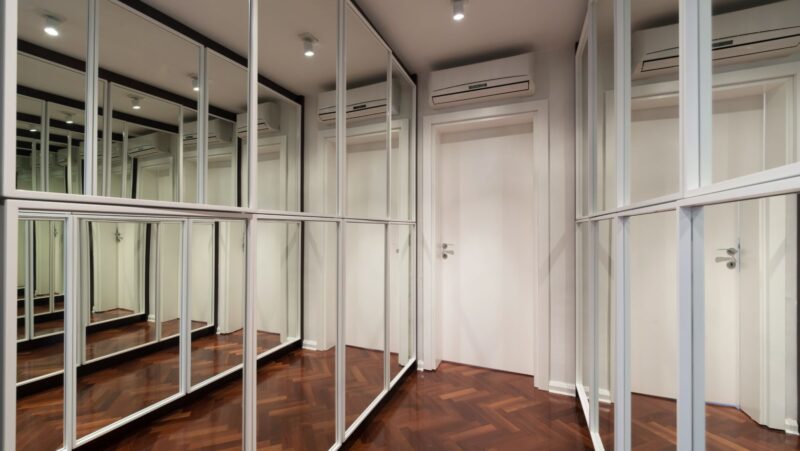 mirrored doors for closet