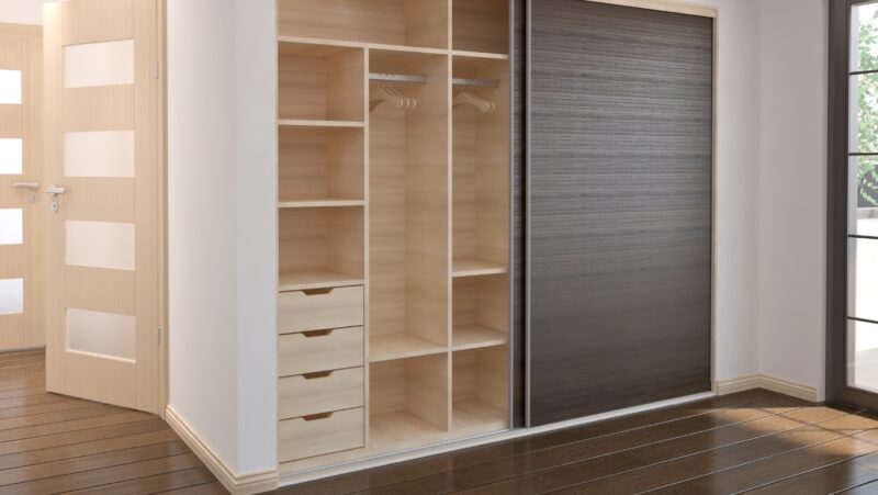 closet system for sliding doors