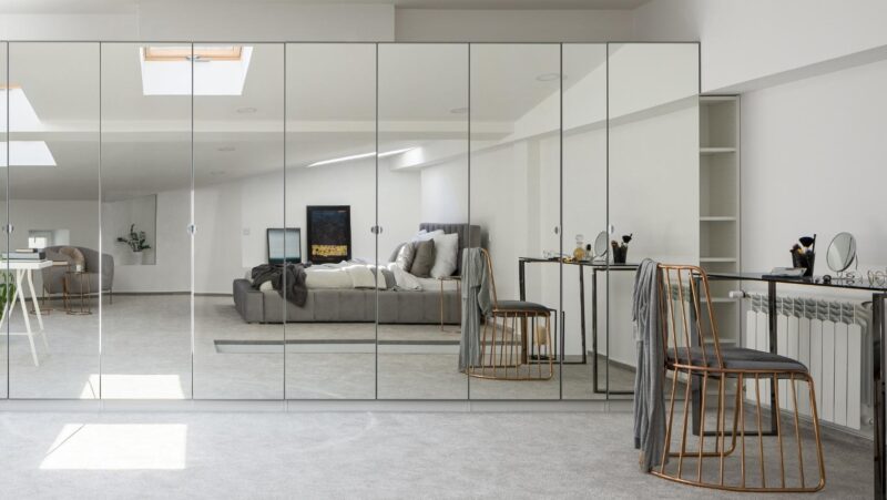 lowe's mirrored closet doors