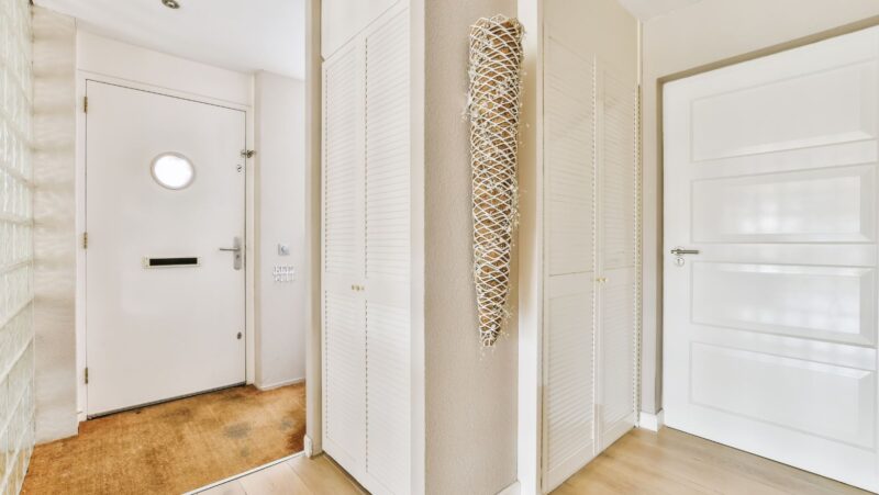 white bifold closet doors