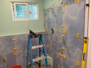 A bathroom remodel