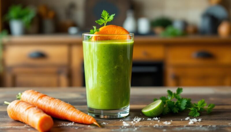 lush carrot clover coconut smoothie homehearted